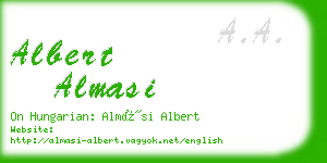 albert almasi business card